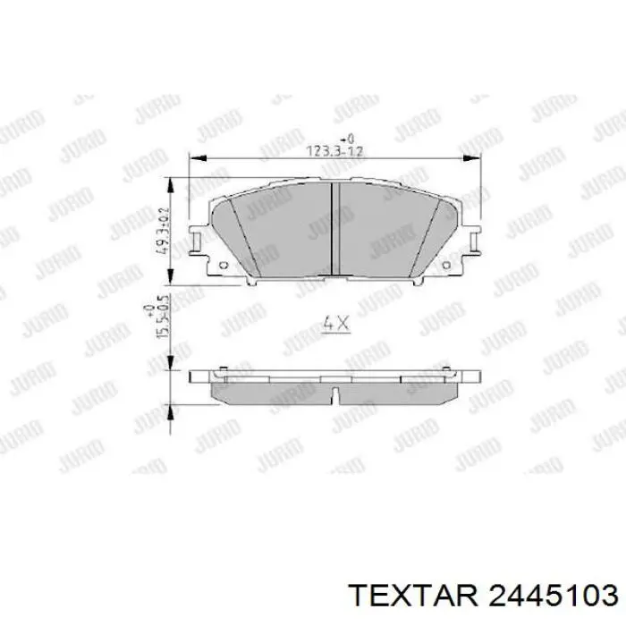 Гальмівні колодки Textar 2445103 ціна, від 14.97 USD