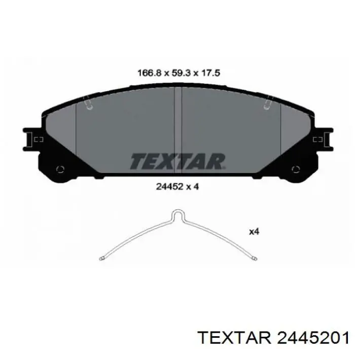 Колодки гальмівні передні, дискові 2445201 Textar