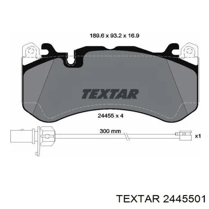 Колодки гальмівні передні, дискові 2445501 Textar