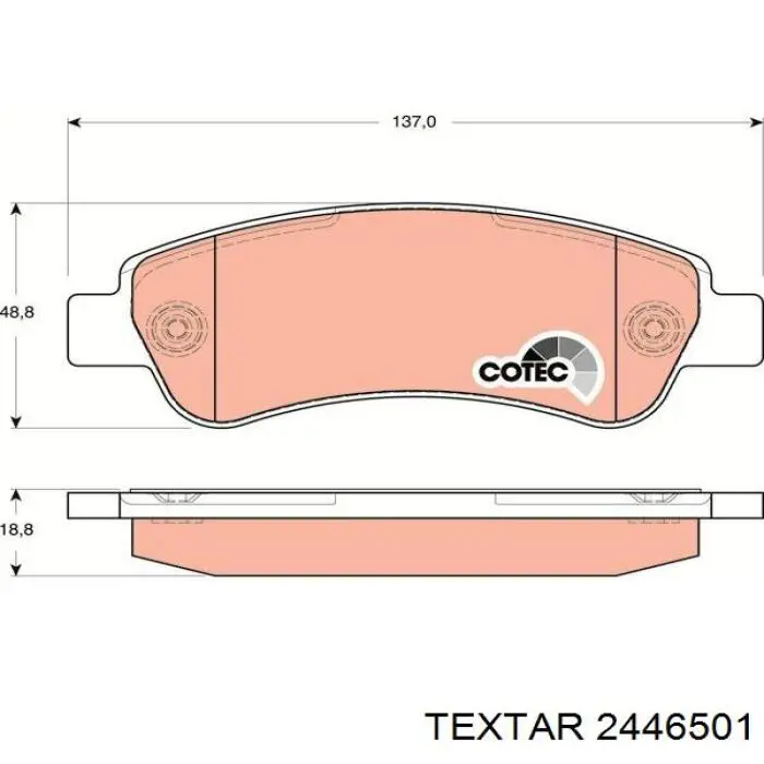 Задні дискові колодки Textar 2446501
