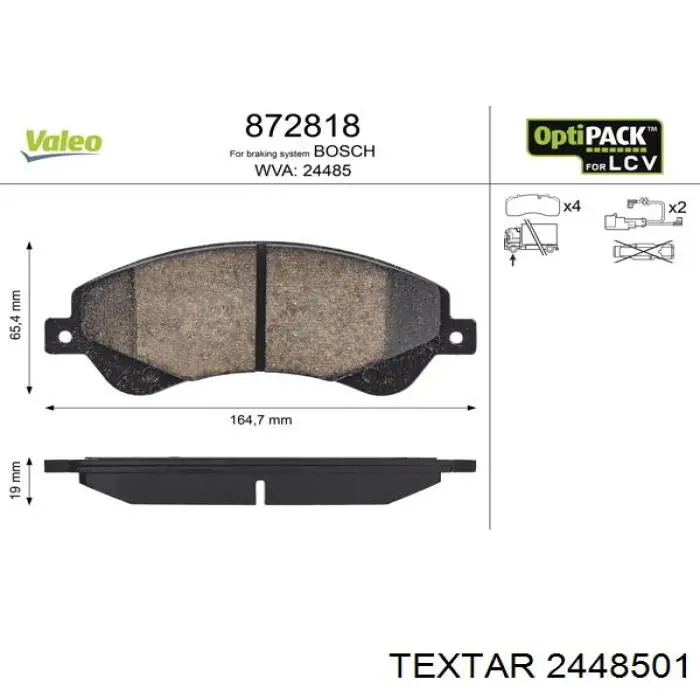Гальмівні колодки Textar 2448501 ціна, від 31.66 USD