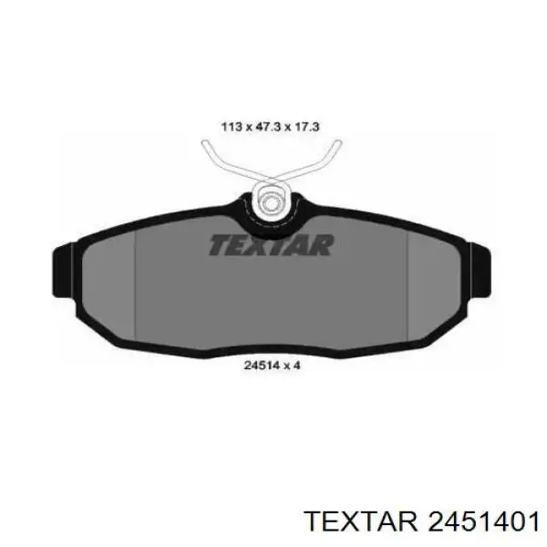 Задні гальмівні колодки Textar 2451401 ціна, від 29.18 USD
