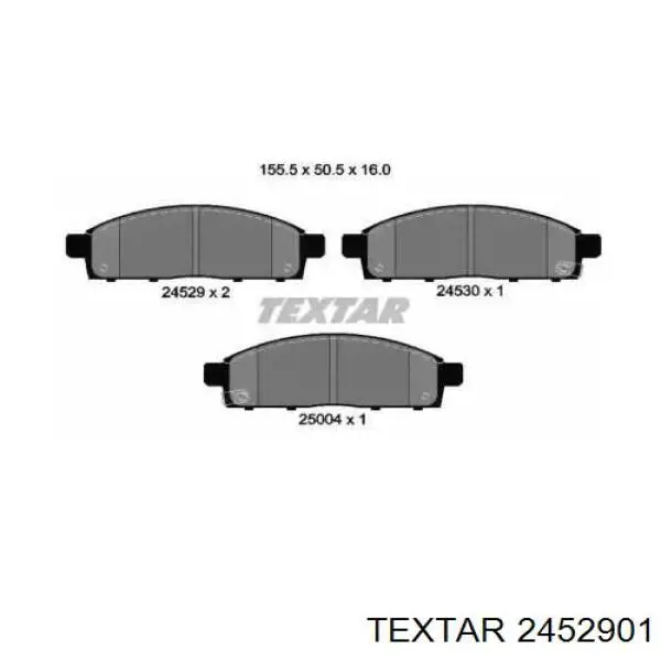 2452901 Textar Передні гальмівні колодки