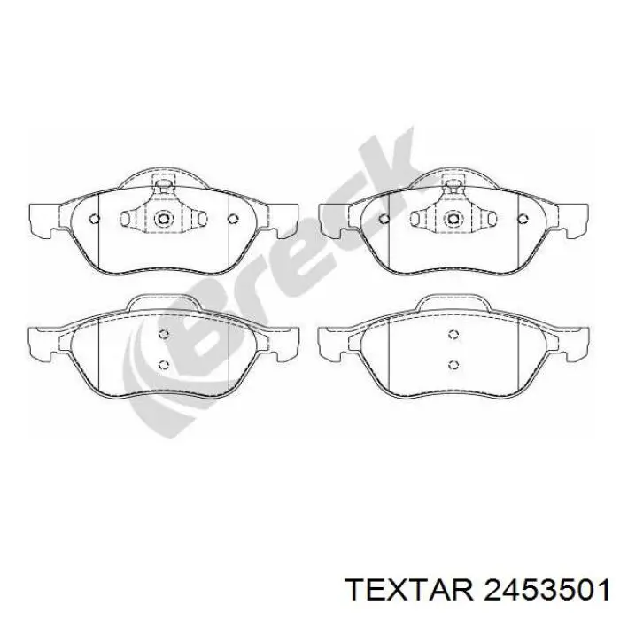Гальмівні колодки Textar 2453501 ціна, від 29.27 USD