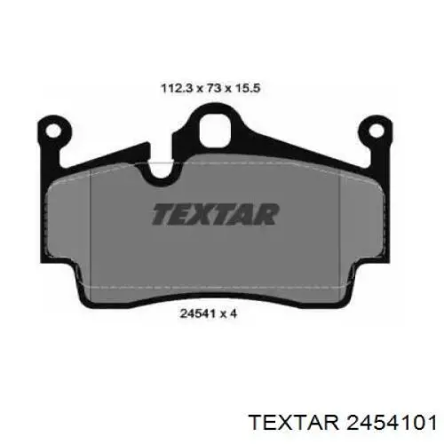 2454101 Textar Колодки гальмівні задні, дискові