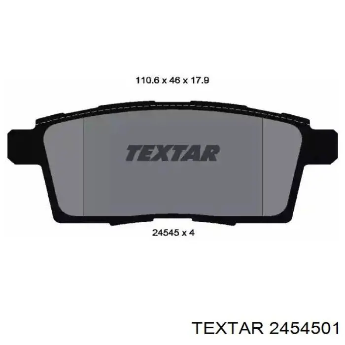 Купити 2454501 Textar Задні колодки
