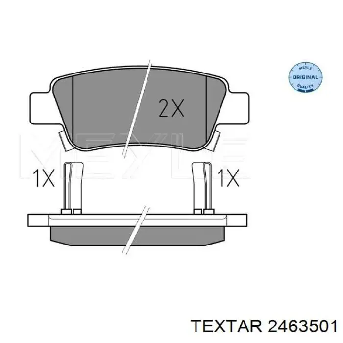 Задні гальмівні колодки 2463501 Textar