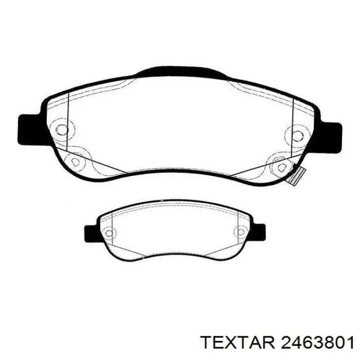 Купити 2463801 Textar Колодки гальмівні передні, дискові
