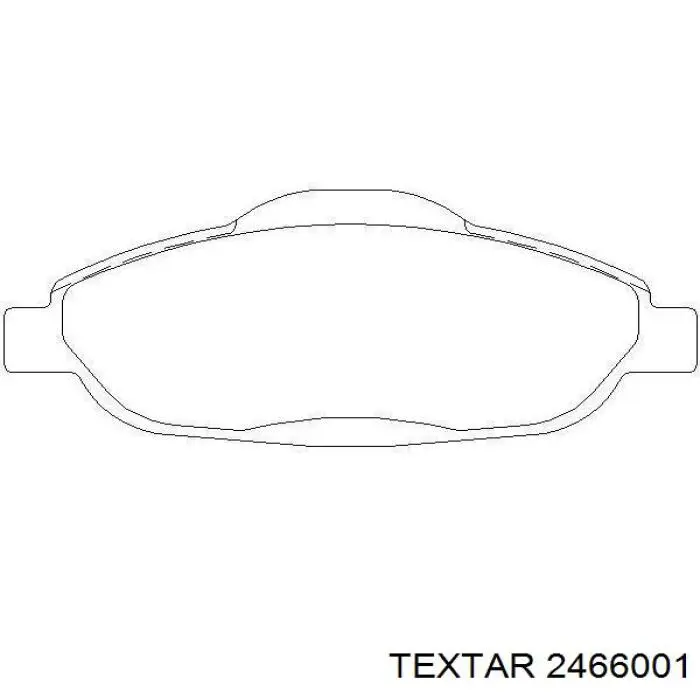 2466001 Textar колодки гальмівні передні, дискові