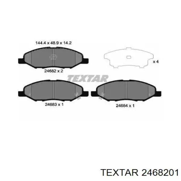 Колодки гальмівні передні, дискові 2468201 Textar