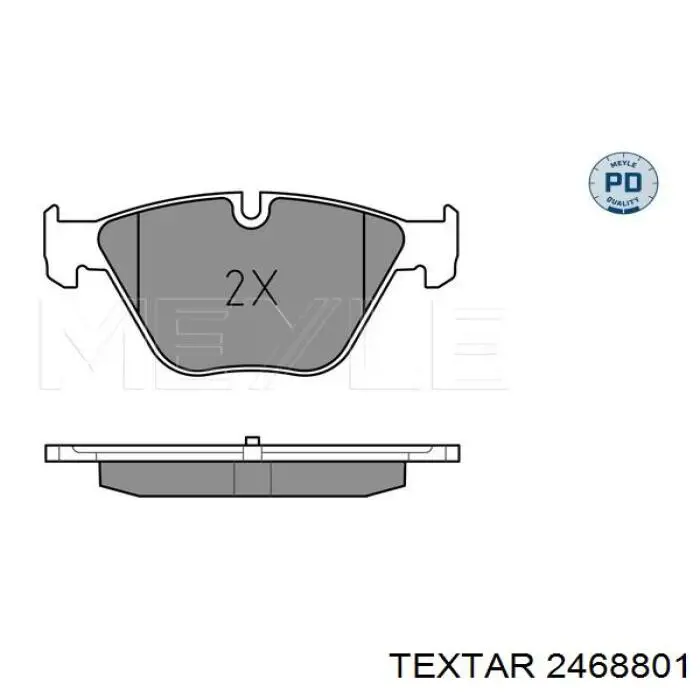 Передні тормозні колодки 2468801 Textar