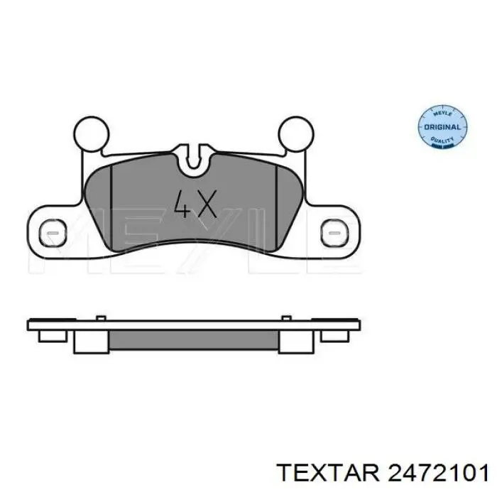 Задні гальмівні колодки Textar 2472101 ціна, від 89.06 USD