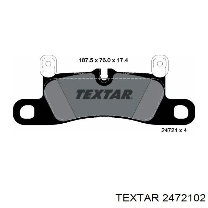 2472102 Textar колодки гальмові задні, дискові