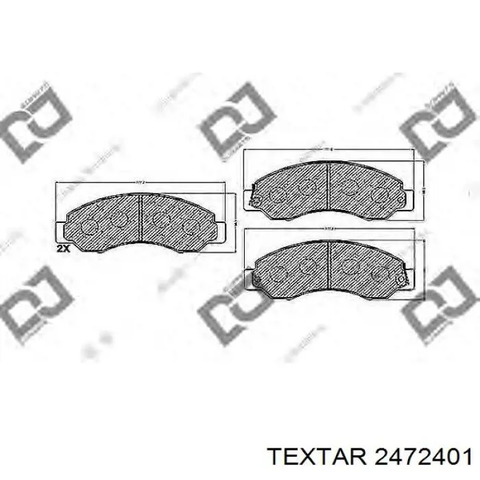 Гальмівні колодки Textar 2472401 ціна, від 28.88 USD