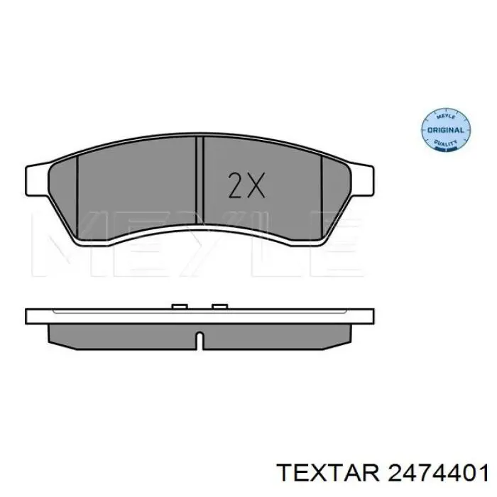 Купити 2474401 Textar Задні колодки