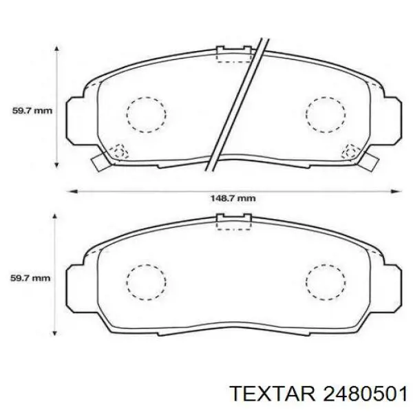 Купити 2480501 Textar Колодки гальмівні передні, дискові