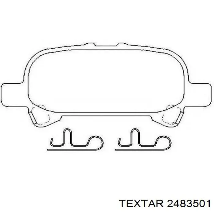 Задні гальмівні колодки 2483501 Textar