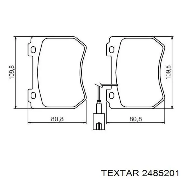2485201 Textar Передні гальмівні колодки
