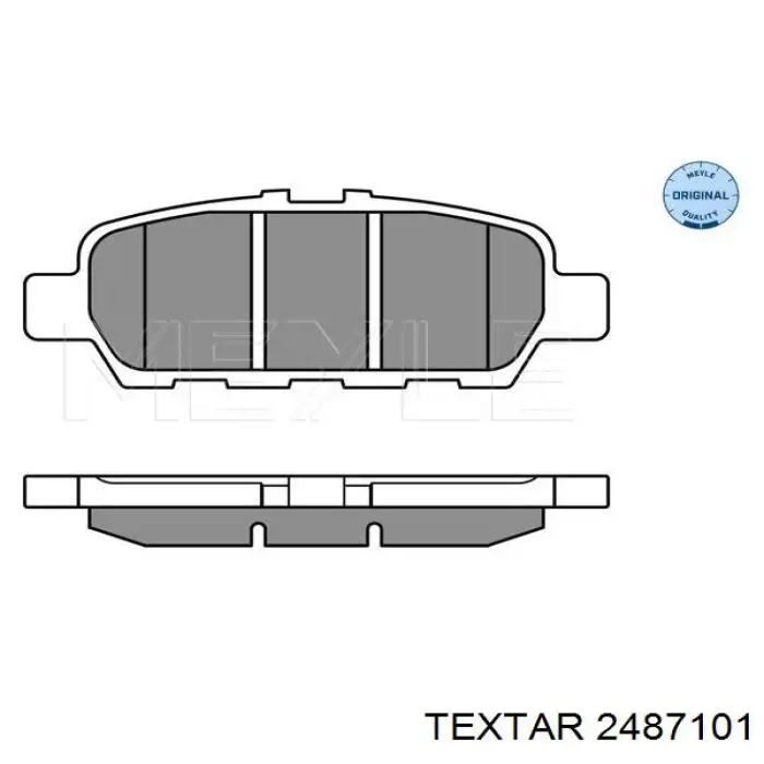 Задні гальмівні колодки 2487101 Textar