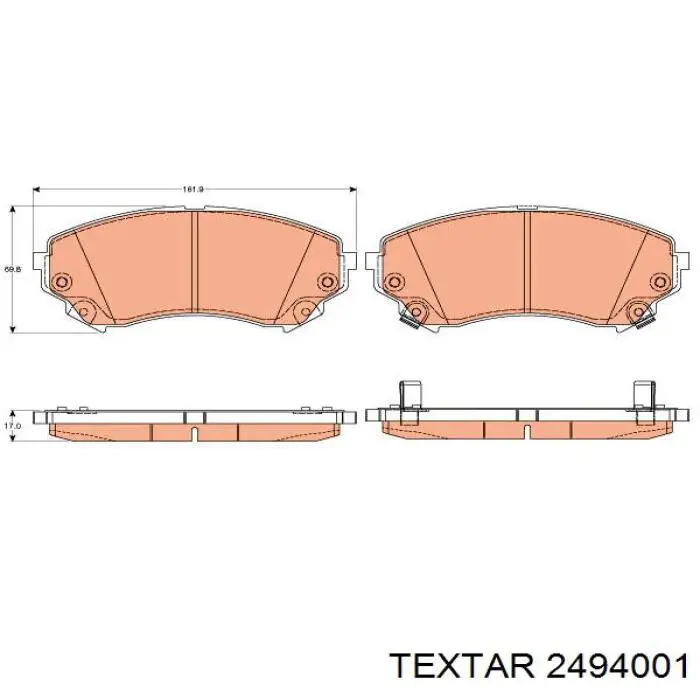 25958115 General Motors Передні гальмівні колодки