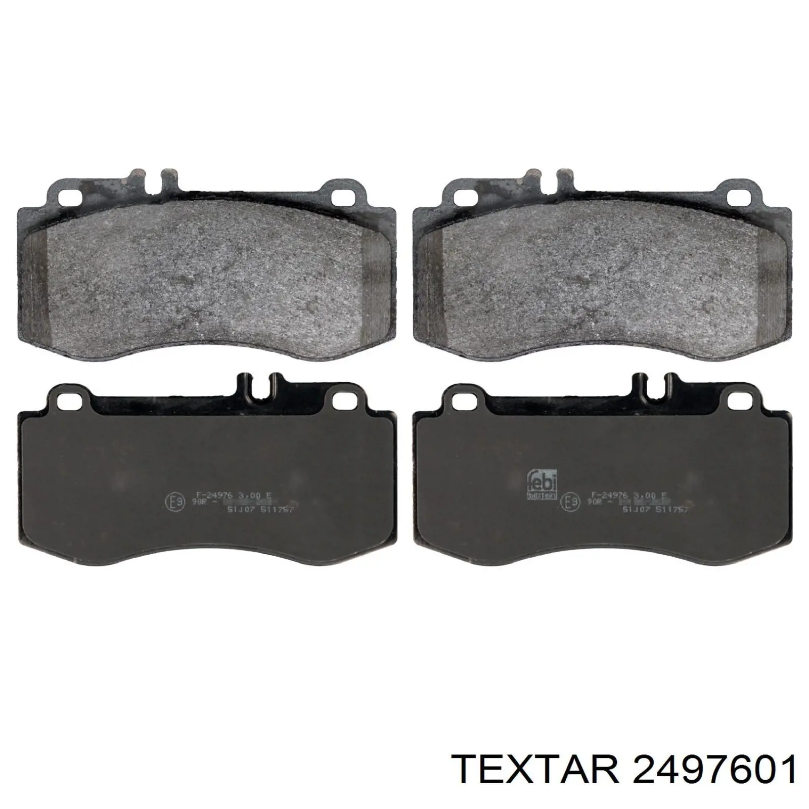2497601 Textar Передні гальмівні колодки