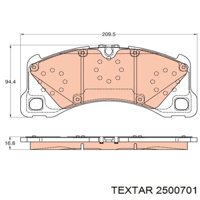 Гальмівні колодки Textar 2500701 ціна, від 126.86 USD