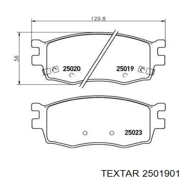 Тормозні колодки Textar 2501901