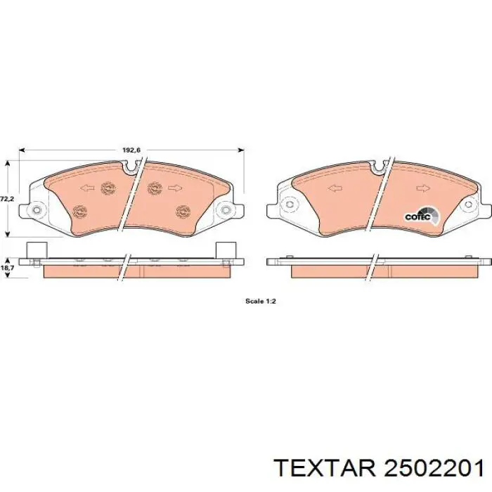 Гальмівні колодки Textar 2502201 ціна, від 68.72 USD