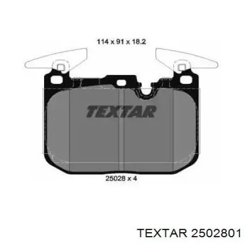 Гальмівні колодки Textar 2502801 ціна, від 87.16 USD