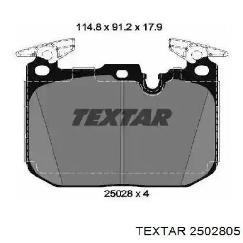 Гальмівні колодки Textar 2502805 ціна, від 117.30 USD