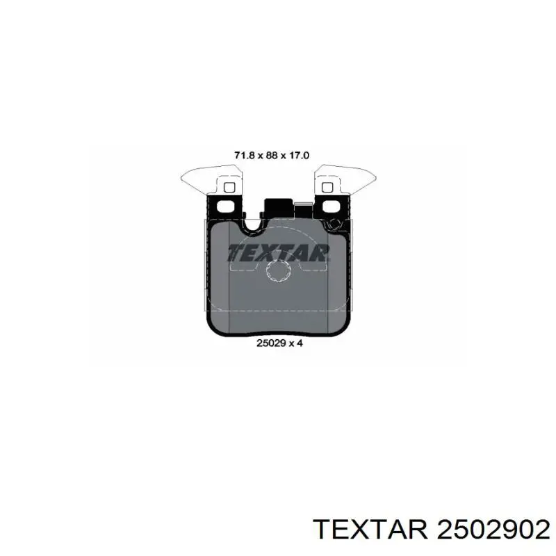 2502902 Textar колодки гальмові задні, дискові