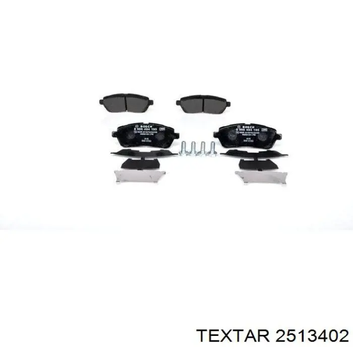 Купити 2513402 Textar Колодки гальмівні передні, дискові