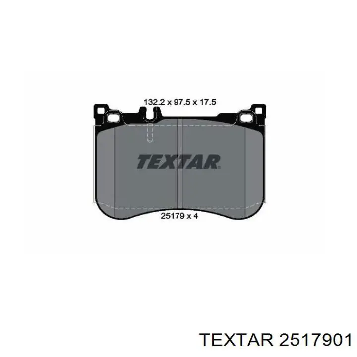 Колодки гальмівні передні, дискові 2517901 Textar