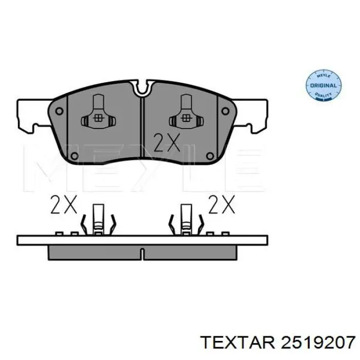 Колодки гальмівні передні, дискові 2519207 Textar