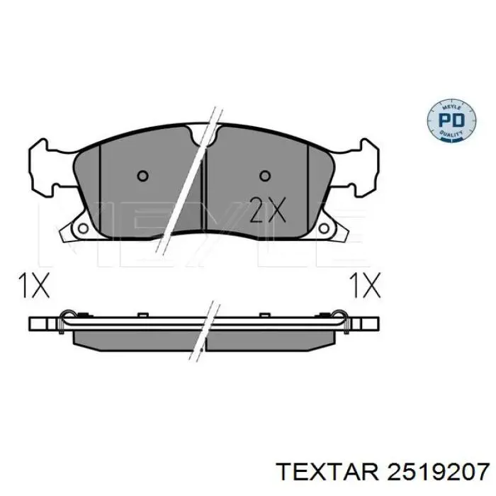 Гальмівні колодки Textar 2519207 ціна, від 68.87 USD
