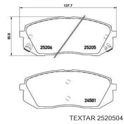Тормозні колодки Textar 2520504