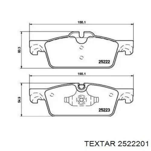 Гальмівні колодки Textar 2522201 ціна, від 29.51 USD