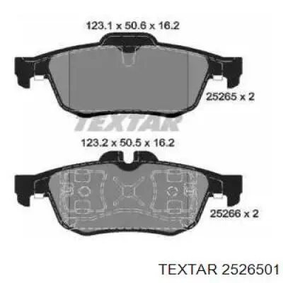 Купити 2526501 Textar Задні колодки