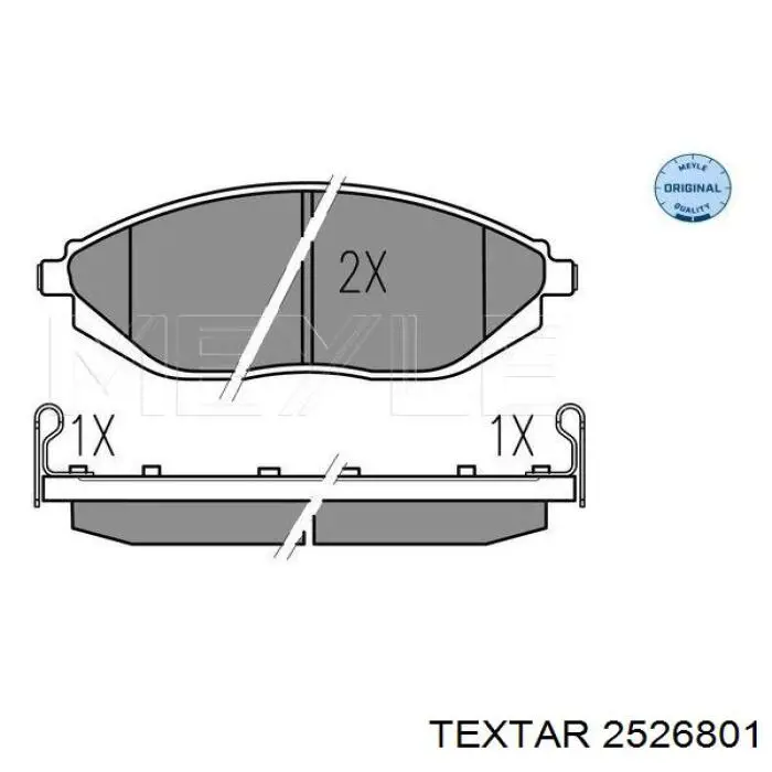 Купити 2526801 Textar Колодки гальмівні передні, дискові