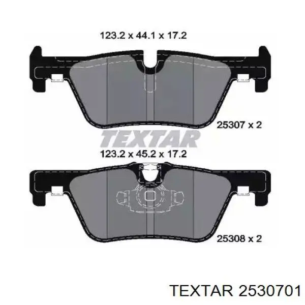Купити 2530701 Textar Задні колодки