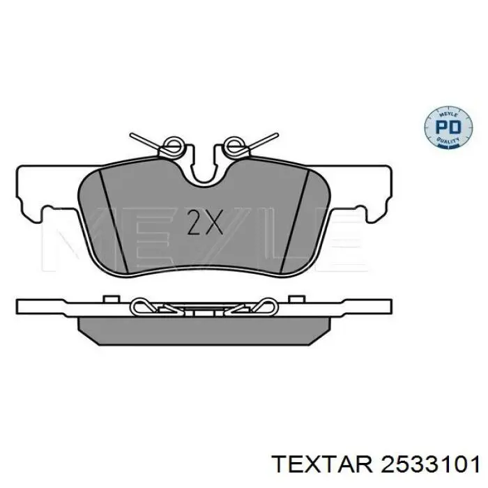 Задні гальмівні колодки 2533101 Textar