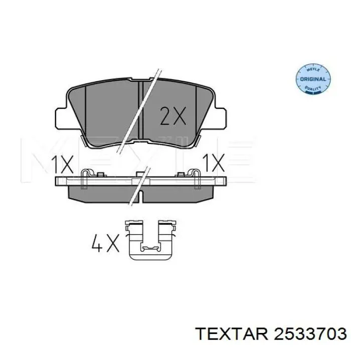 Купити 2533703 Textar Задні колодки