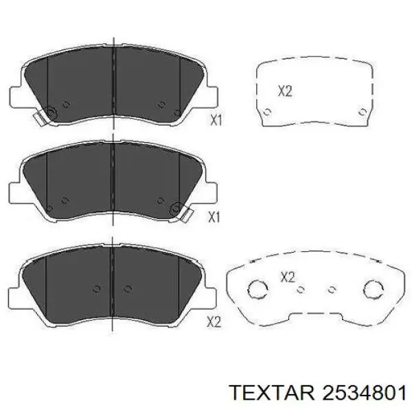 Купити 2534801 Textar Колодки гальмівні передні, дискові