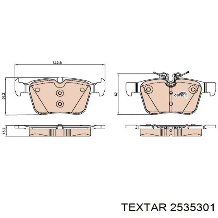 Задні гальмівні колодки Textar 2535301 ціна, від 43.29 USD