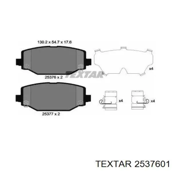 Задні гальмівні колодки Textar 2537601 ціна, від 42.49 USD