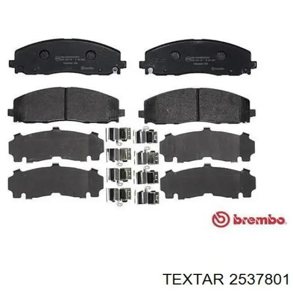 Купити 2537801 Textar Колодки гальмівні передні, дискові