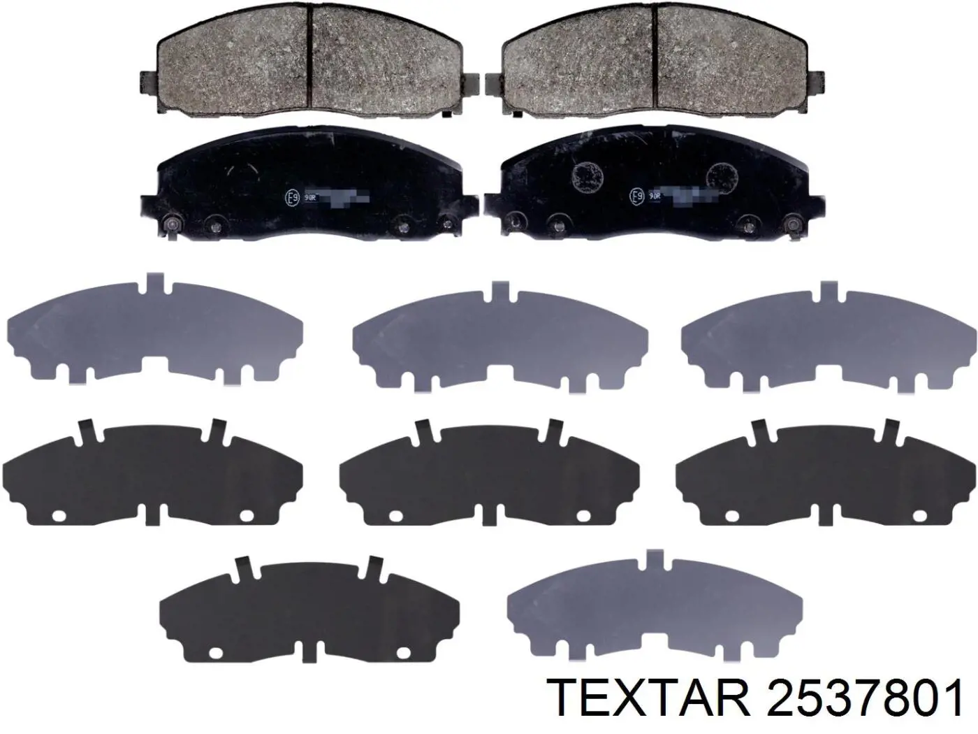 2537801 Textar колодки гальмівні передні, дискові