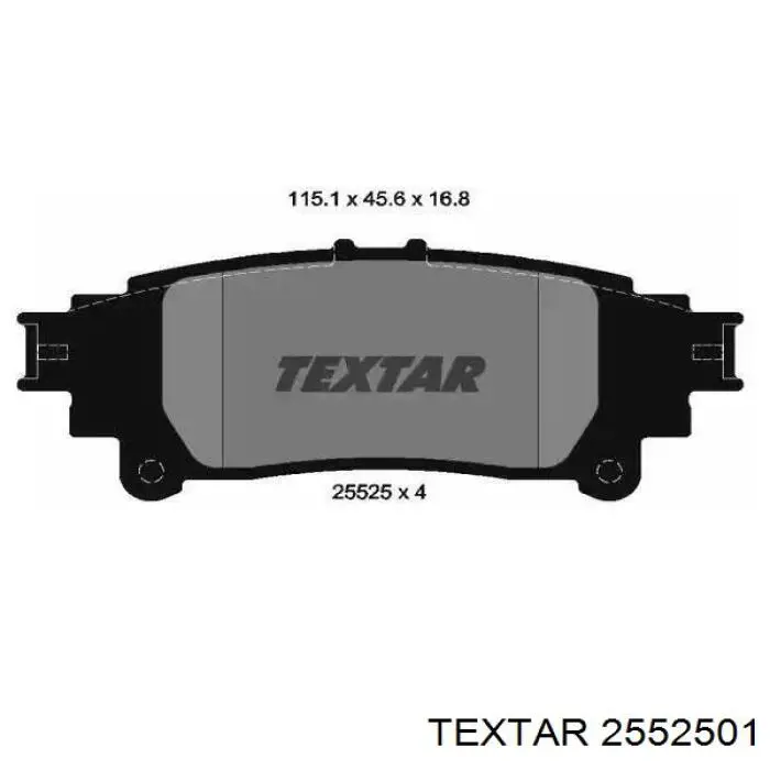 Купити 2552501 Textar Задні колодки