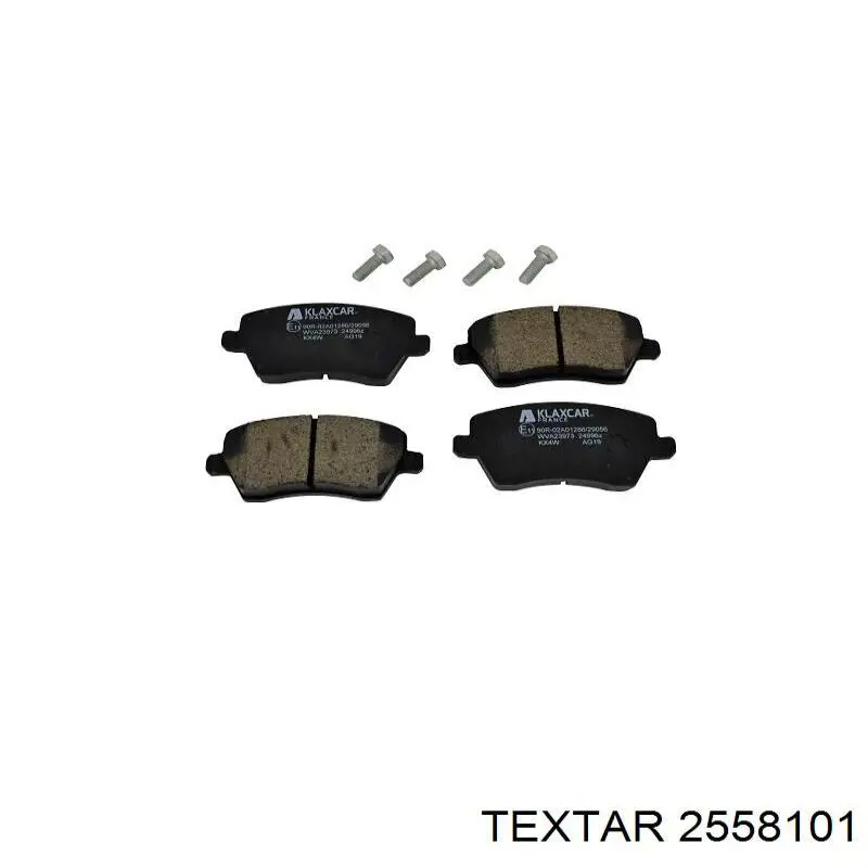 Купити 2558101 Textar Колодки гальмівні передні, дискові