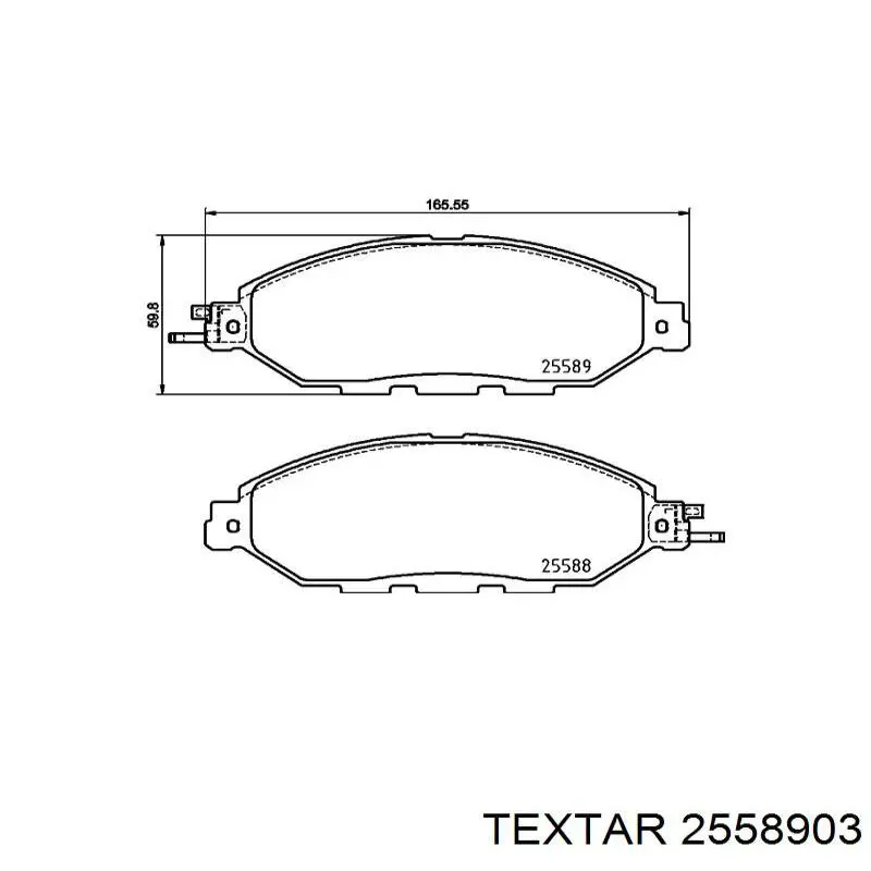 Гальмівні колодки Textar 2558903 ціна, від 63.38 USD